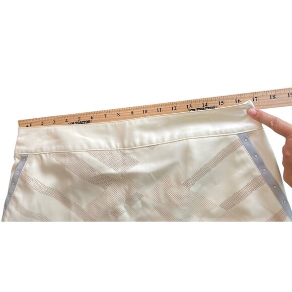 Izod Womens Ivory Plaid Skort Size 10 Golf Tennis PickleBall Rhinestones - Picture 10 of 13